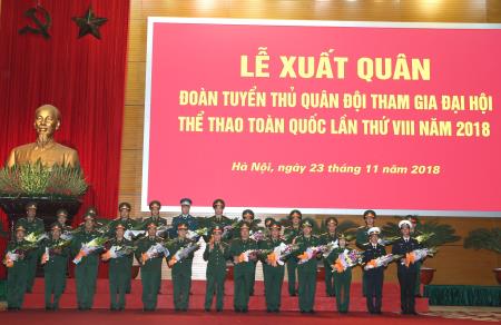 Lễ xuất quân đoàn tuyển thủ Quân đội tham gia Đại hội Thể thao toàn quốc lần thứ VIII