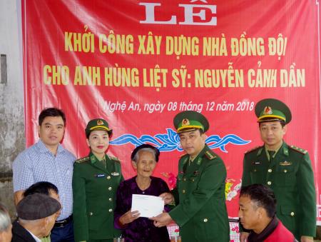 Khởi công xây dựng "Nhà đồng đội" cho gia đình Anh hùng liệt sỹ Nguyễn Cảnh Dần