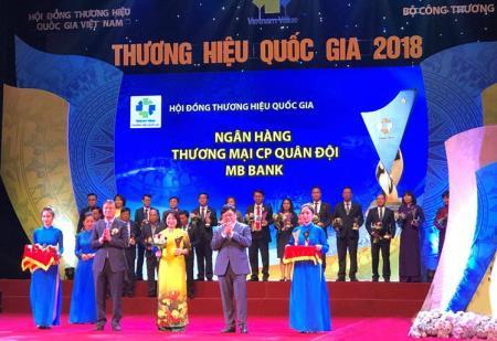 MB vinh dự là một trong bốn ngân hàng đạt thương hiệu quốc gia năm 2018