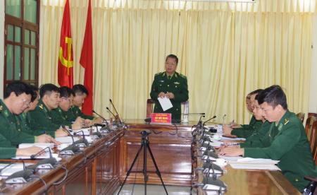 Thiếu tướng Bùi Đức Hạnh làm việc với BĐBP Quảng Ninh về công tác đấu tranh phòng chống tội phạm
