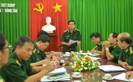 Thiếu tướng Nguyễn Văn Nam làm việc với BĐBP Bà Rịa-Vũng Tàu