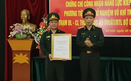 Trạm Đo lường - Chất lượng BĐBP được công nhận năng lực kiểm định phương tiện đo, thử nghiệm vũ khí trang bị