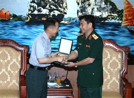 Lãnh đạo Bộ Tổng tham mưu tiếp đoàn Cục Nhân sự Bộ Quốc phòng Hàn Quốc