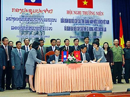 Hội nghị thường niên lãnh đạo cấp cao hai tỉnh Quảng Nam - Sê Kông năm 2012