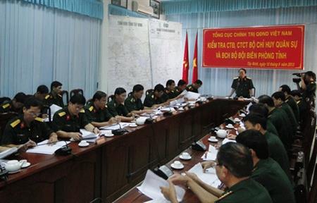Đoàn Tổng cục Chính trị QĐND Việt nam kiểm tra tại Tây Ninh