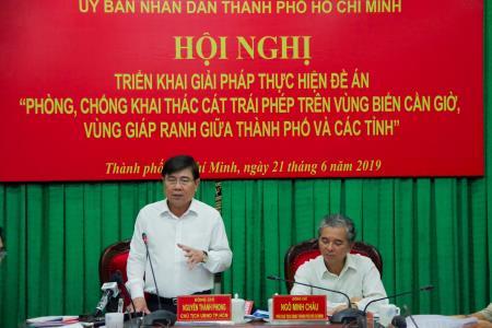 UBND TP Hồ Chí Minh: Triển khai giải pháp phòng, chống khai thác cát trái phép