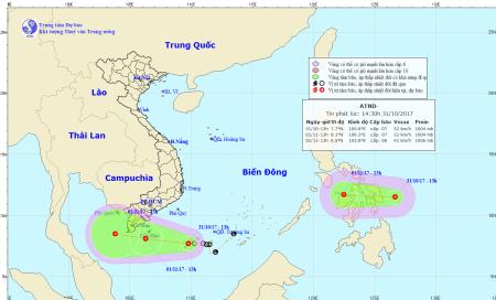 Đề phòng mưa lớn và dông lốc do áp thấp nhiệt đới