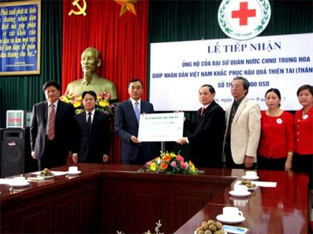 Đại sứ quán Trung Quốc ủng hộ Việt Nam 10.000 USD khắc phục hậu quả thiên tai
