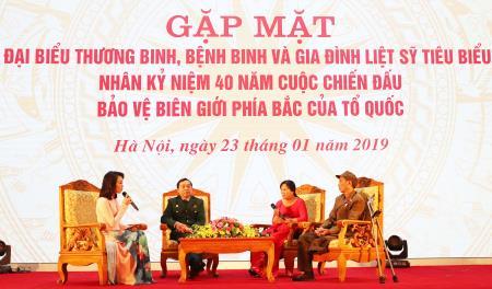 Gặp mặt thân nhân liệt sỹ, thương binh chiến đấu bảo vệ biên giới phía Bắc