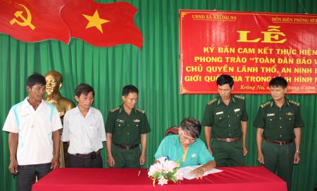 Đồn BP Sê Rê Pốk phối hợp triển khai thực hiện Chỉ thị 01 của Thủ tướng Chính phủ