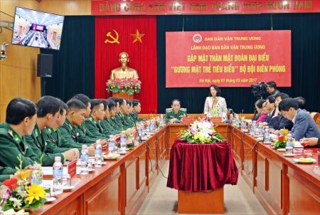 Ban Dân vận Trung ương gặp mặt thân mật các gương mặt trẻ tiêu biểu BĐBP
