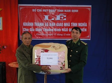 BĐBP Nam Định bàn giao nhà tình nghĩa cho gia đình chính sách