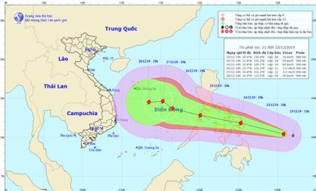 Bão Phanfone vào gần Biển Đông