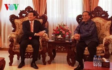Chủ tịch nước Trương Tấn Sang thăm và làm việc tại Lào