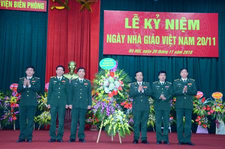 Thiếu tướng Lê Đức Thái chúc mừng Học viện Biên phòng nhân Ngày Nhà giáo Việt Nam