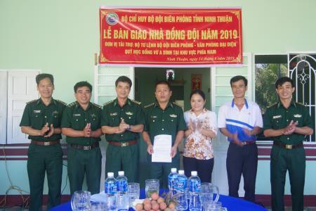 BĐBP Ninh Thuận bàn giao Nhà đồng đội cho cán bộ có hoàn cảnh khó khăn