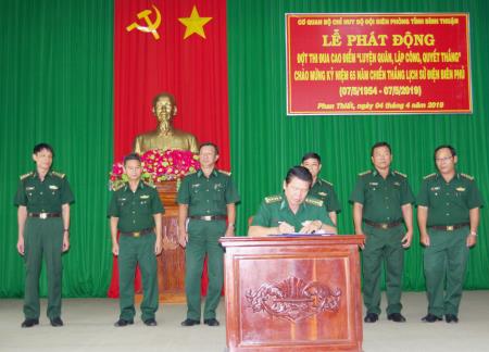 BĐBP Bình Thuận phát động thi đua chào mừng 65 năm Chiến thắng lịch sử Điện Điên Phủ