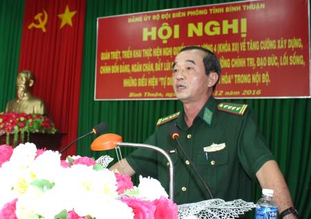 Đảng ủy BĐBP Bình Thuận quán triệt, triển khai Nghị quyết Trung ương 4, khóa XII