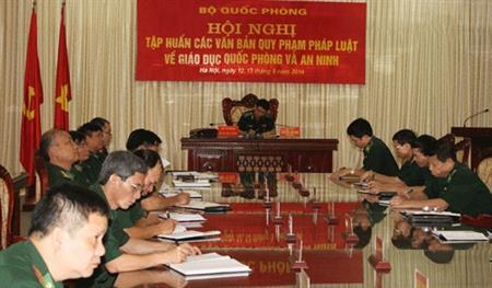 Tập huấn các Văn bản quy phạm pháp luật về giáo dục Quốc phòng và An ninh