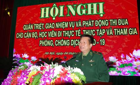 Quán triệt, giao nhiệm vụ cho cán bộ, học viên đi thực tế tham gia phòng, chống dịch Covid-19