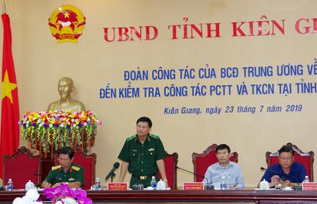 Đoàn công tác Ban Chỉ đạo Trung ương về phòng chống thiên tai kiểm tra tại tỉnh Kiên Giang