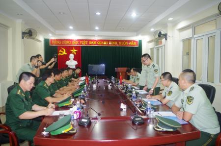 Giao ban quý II-2016 giữa Đồn BPCKQT Tà Lùng và Trạm KSBP Thủy Khẩu, Trung Quốc