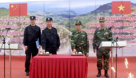 Ra quân tuần tra liên hợp năm 2020 tuyến biên giới Lào Cai-Vân Nam