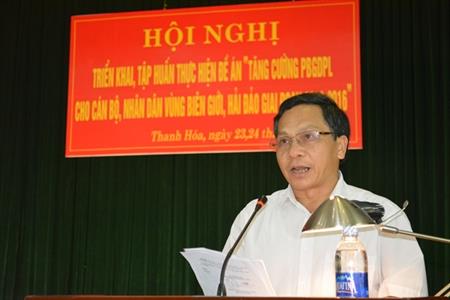 Thanh Hóa: Tập huấn thực hiện Đề án “Tăng cường phổ biến giáo dục pháp luật cho cán bộ, nhân dân vùng biên giới, hải đảo giai đoạn 2013-2016”