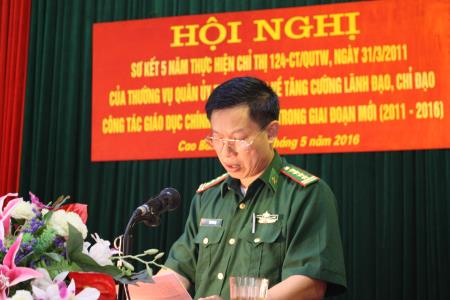 BĐBP Cao Bằng sơ kết 5 năm thực hiện Chỉ thị 124 của Thường vụ Quân ủy Trung ương