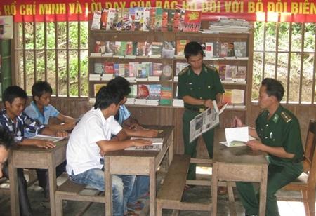 "Phòng đọc biên giới" - Dấu ấn của hai nhà giáo Biên phòng