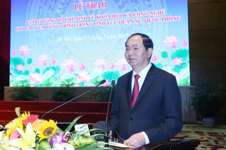 Trao Giải thưởng Hồ Chí Minh cho hai cụm công trình quân sự, quốc phòng