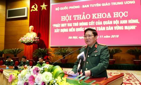 Phát huy vai trò nòng cốt của Quân đội anh hùng, xây dựng nền quốc phòng toàn dân vững mạnh