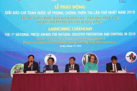 Phát động Giải báo chí toàn quốc về phòng chống thiên tai lần thứ nhất năm 2019