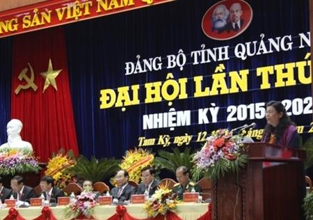 Đại hội đại biểu Đảng bộ tỉnh Quảng Nam lần thứ XXI, nhiệm kỳ 2015-2020