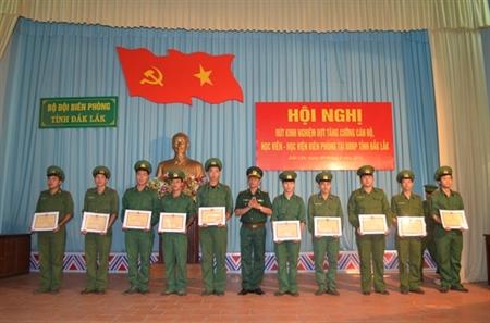 Rút kinh nghiệm đợt tăng cường cán bộ, học viên Học viên Biên phòng tại BĐBP Đắk Lắk