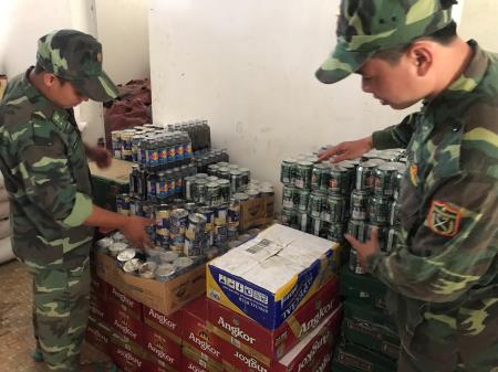 An Giang: Thu giữ số lượng lớn hàng nhập lậu từ Campuchia về Việt Nam