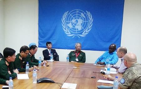 Đoàn Tổ công tác liên ngành làm việc với các cơ quan của Phái bộ UNMISS tại Nam Sudan