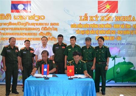 Ký kết nghĩa Đồn BP - Đại đội bảo vệ biên giới