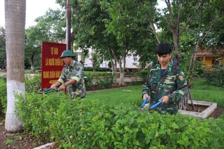 Xây dựng đơn vị chính quy, xanh - sạch - đẹp góp phần nâng cao chất lượng đời sống cán bộ, chiến sĩ