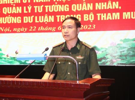 Bộ Tham mưu BĐBP: Rút kinh nghiệm 1 năm thực hiện quy chế công tác quản lý tư tưởng quân nhân, nắm và định hướng dư luận