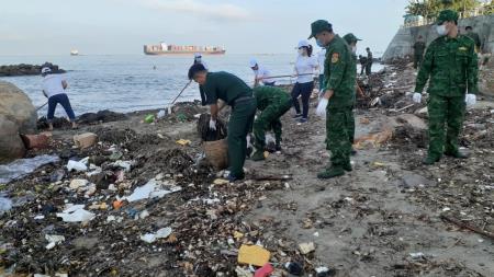 Tuổi trẻ BĐBP Bà Rịa - Vũng Tàu tích cực tham gia bảo vệ môi trường biển
