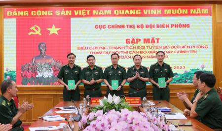 Biểu dương thành tích Đội tuyển BĐBP tham dự Hội thi cán bộ giảng dạy chính trị toàn quân năm 2023