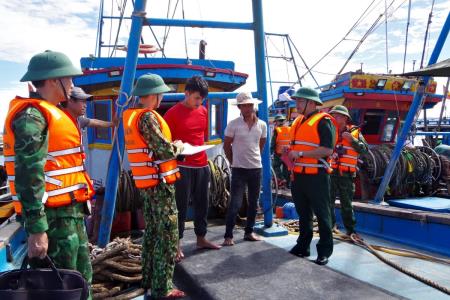 Bắt cặp tàu cá đánh bắt hải sản trái phép