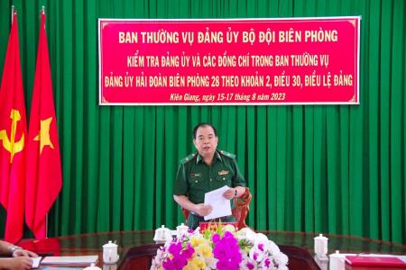 Kiểm tra theo Khoản 2, Điều 30, Điều lệ Đảng đối với Đảng ủy Hải đoàn Biên phòng 28
