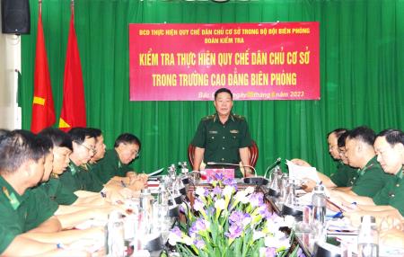 Kiểm tra kết quả thực hiện Quy chế dân chủ cơ sở tại Trường Cao đẳng Biên phòng