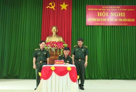 Tăng cường công tác hiệp đồng bảo vệ khu vực tiếp giáp, vùng biển năm 2023