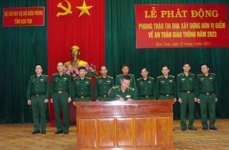 BĐBP Kon Tum: Phát động phong trào thi đua xây dựng đơn vị điểm về an toàn giao thông năm 2023