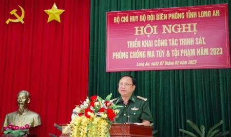 BĐBP Long An tổ chức hội nghị triển khai công tác trinh sát, phòng chống ma túy và tội phạm năm 2023