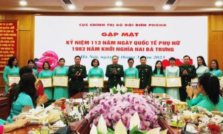 Cục Chính trị BĐBP gặp mặt chúc mừng Hội Phụ nữ cơ sở Cục nhân Ngày Quốc tế Phụ nữ