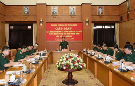 Thường vụ Quân ủy Trung ương gặp mặt các đại biểu quân đội dự Hội nghị Trung ương 13